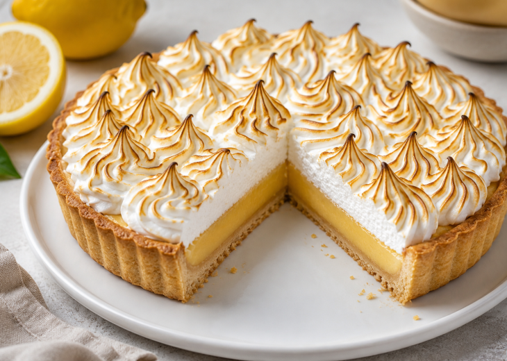Tarte au citron meringu&eacute;e maison
