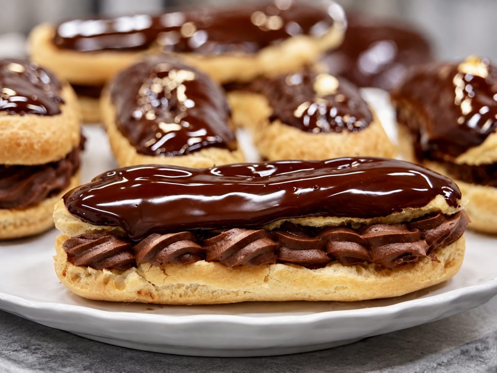 Eclairs au chocolat et à l’amaretto eclairs chocolat