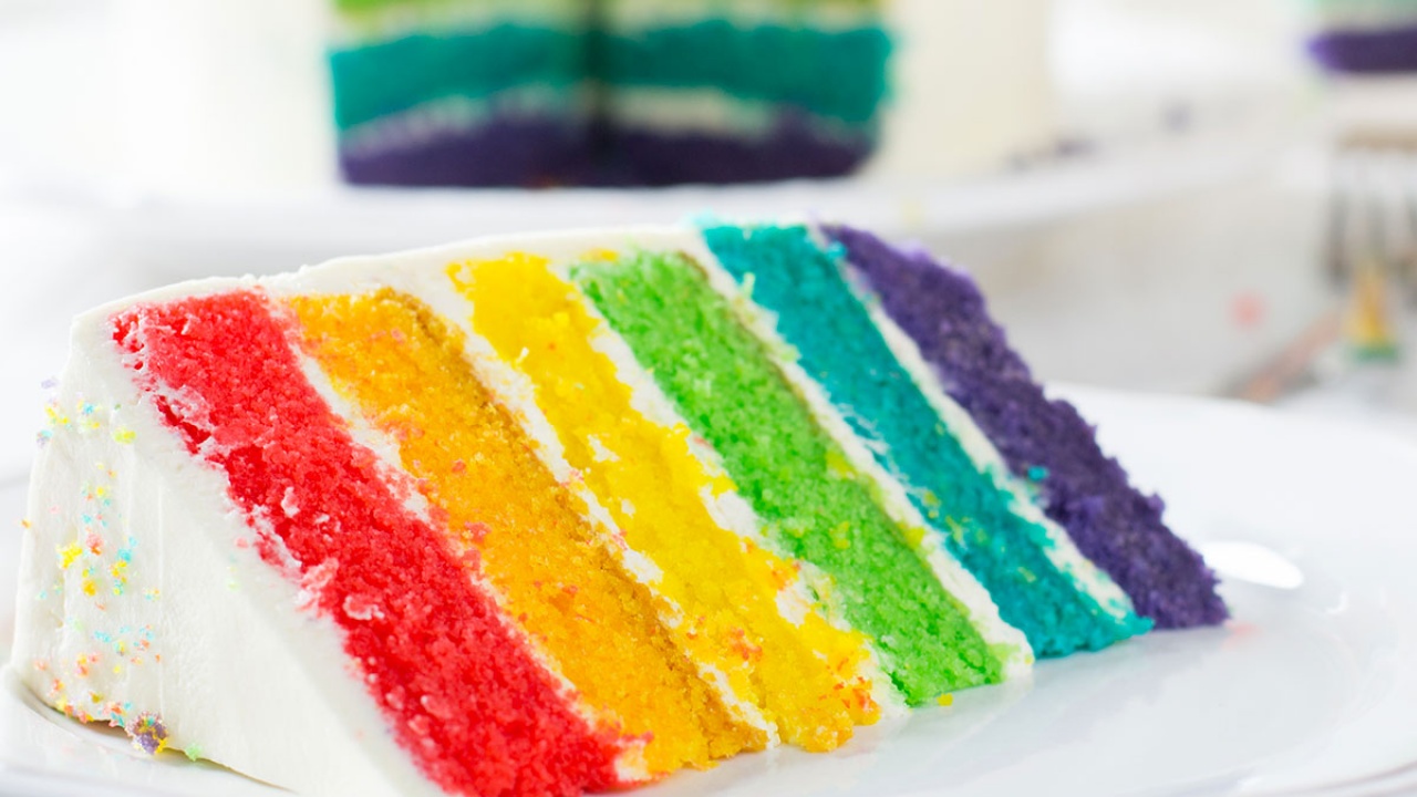 Recette Du Rainbow Cake Ou Gateau Arc En Ciel Facile Avec Herve Cuisine