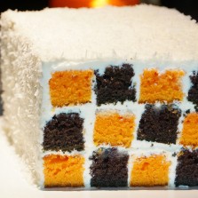 gâteau damier halloween