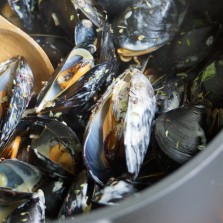 moules au curry et lait de coco