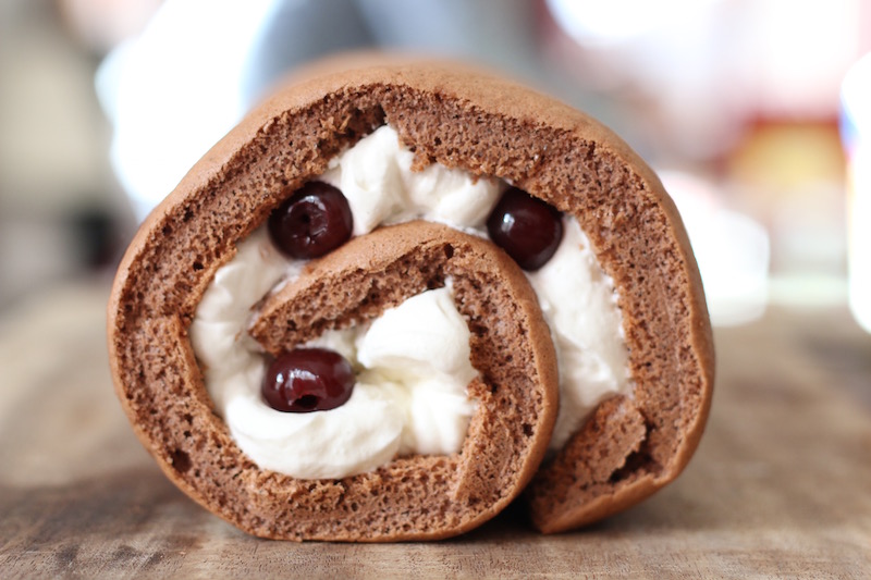 buche foret noire roulée