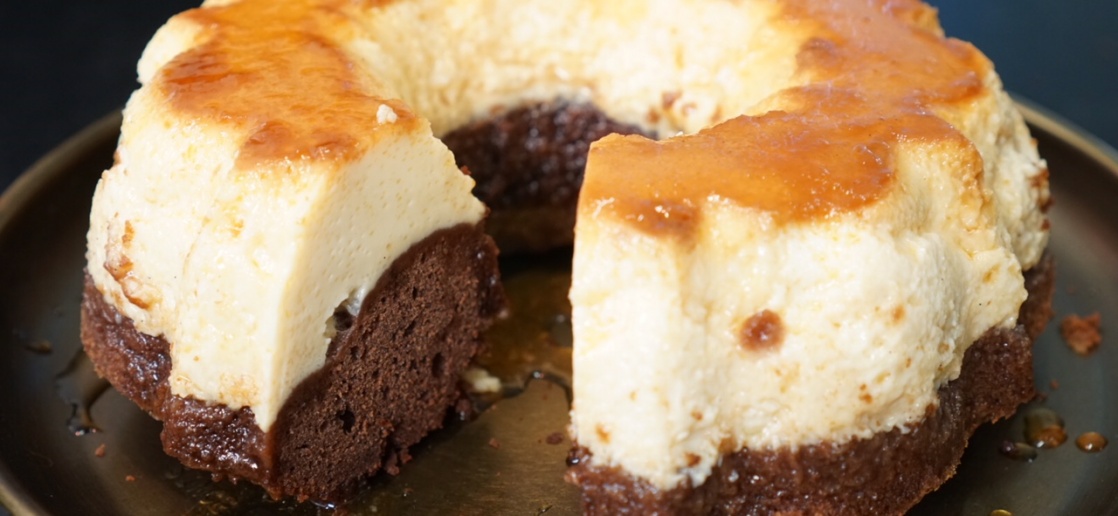 recette du gateau magique chocolat flan vanille