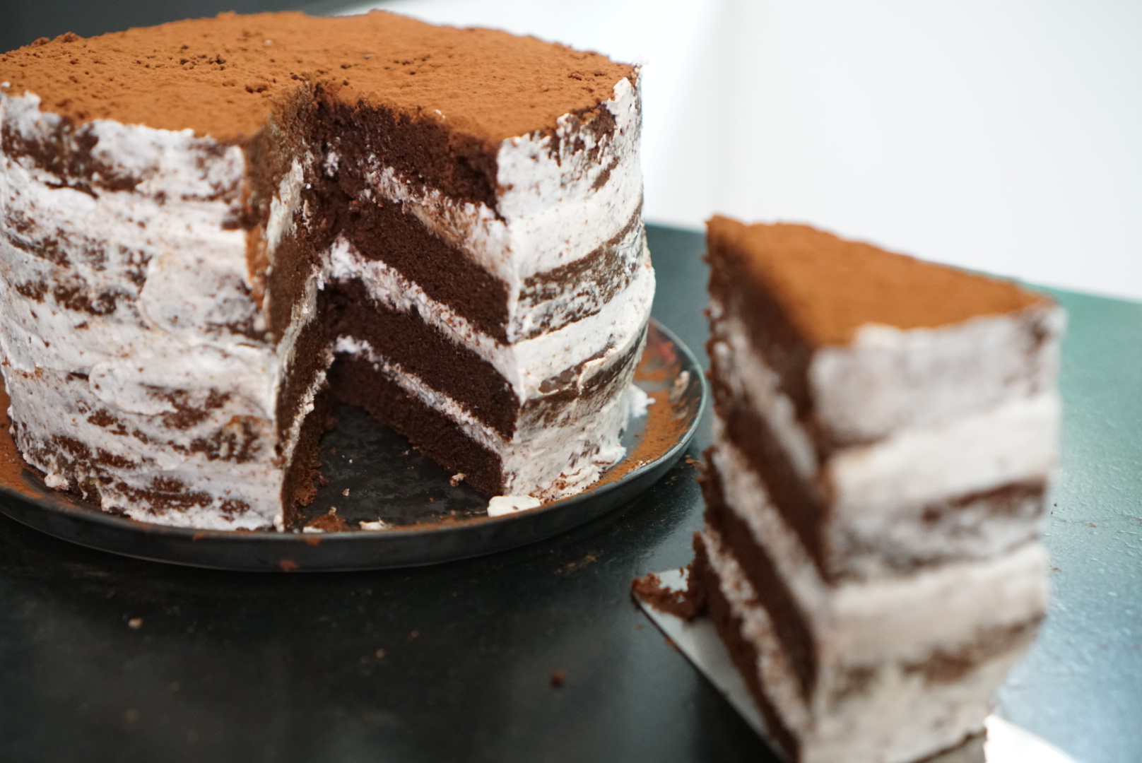 Gâteau végan au chocolat & glaçage à la margarine