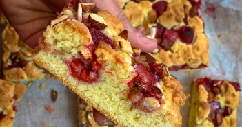 recette-gateau-rhubarbe-framboises