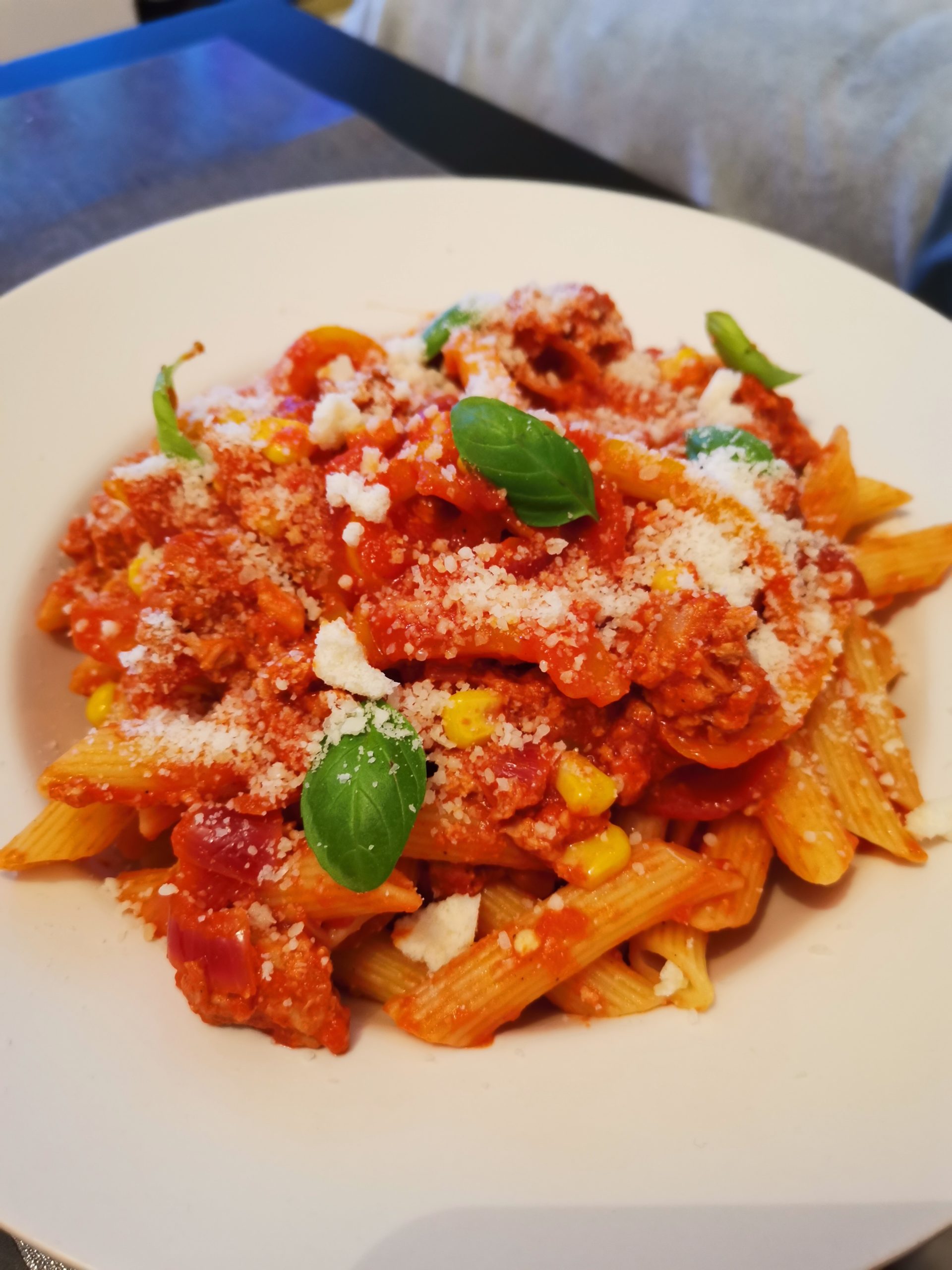 Recette des pâtes au thon tomate et poivrons facile et super bonnes