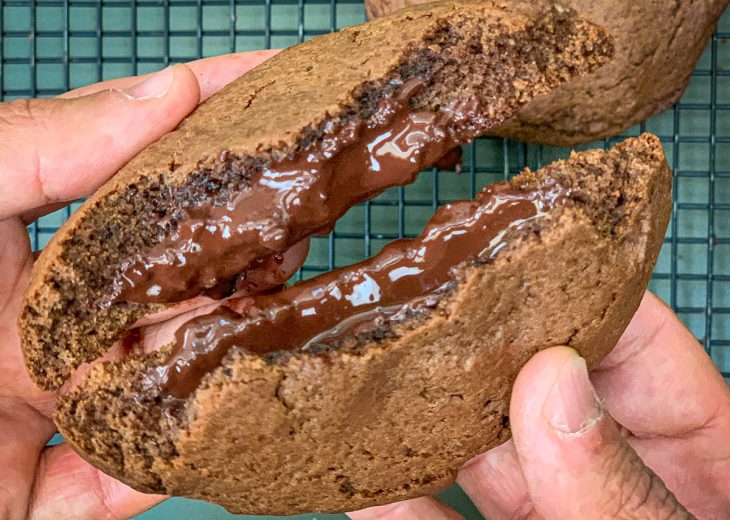 recette cookies chocolat coeur coulant