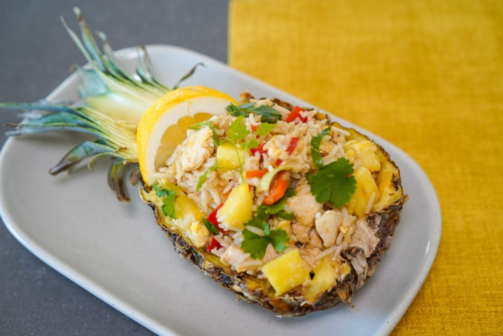 recette ananas bol au riz et poulet