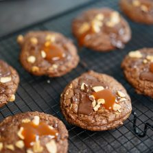 cookies chocolat caramel cacahuetes