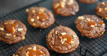 cookies chocolat caramel cacahuetes
