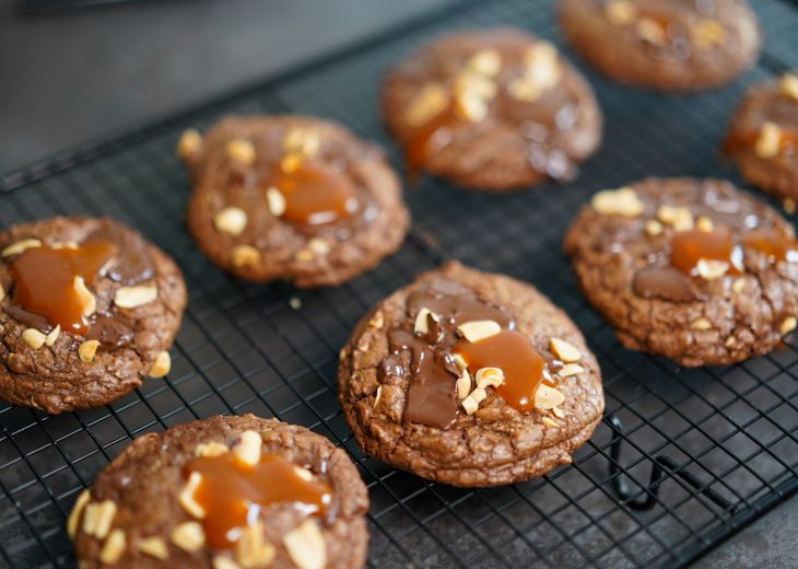 cookies chocolat caramel cacahuetes