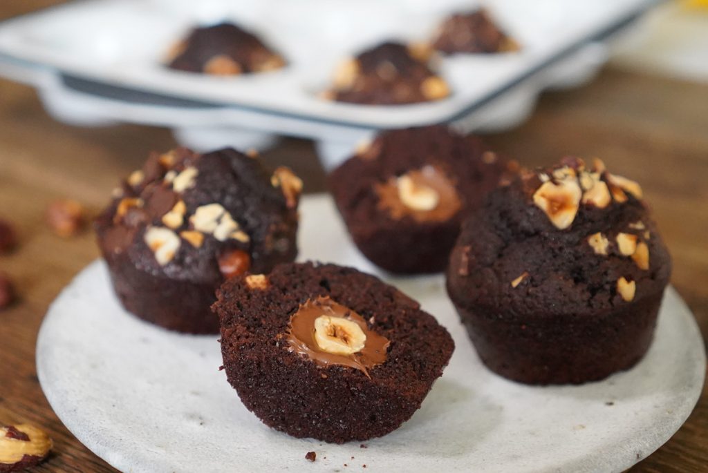 recette muffins chocolat noisette coeur coulant