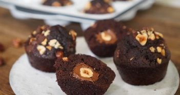 recette muffins chocolat noisette coeur coulant