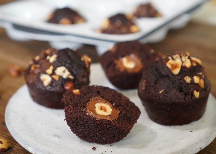 recette muffins chocolat noisette coeur coulant