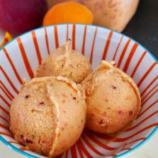 Glace pêche abricots sans sorbetière