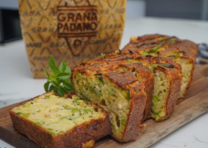 Recette Cake apéritif au Grana Padano et petits légumes de printemps