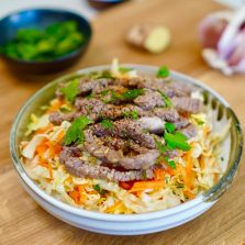 Salade thaï de boeuf bio inspirée des larmes du tigre