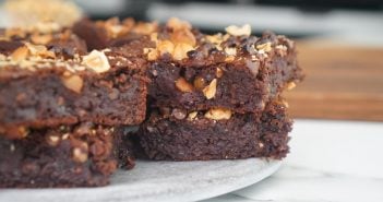 brownie haricots blancs chocolat noisettes d’hier soir Sans beurre, sans oeufs