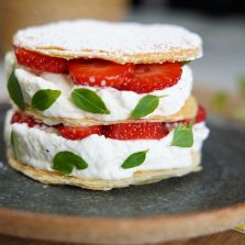 Mille-feuille fraises 5 ingrédients