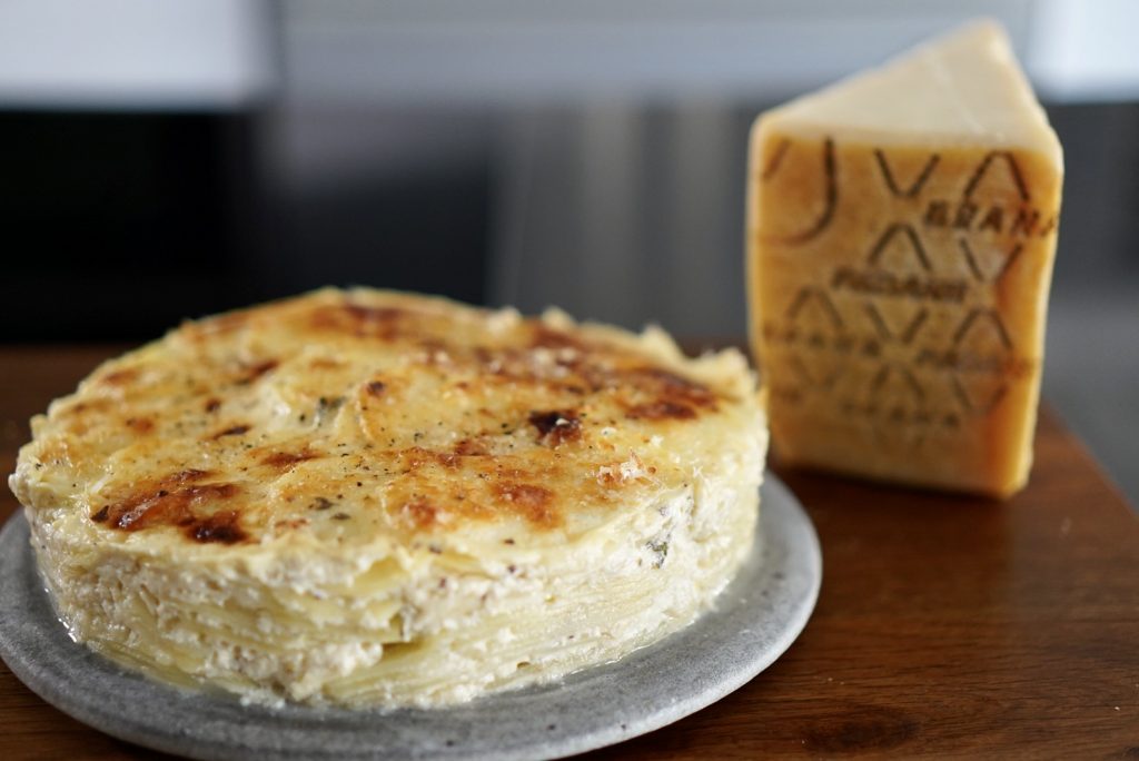 Recette du Gâteau pomme de terre et grana padano