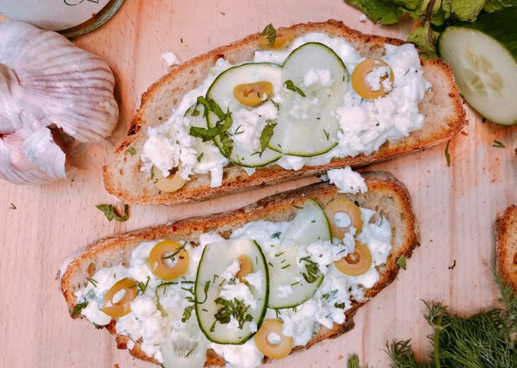 recette du tzatiki grec sur toast