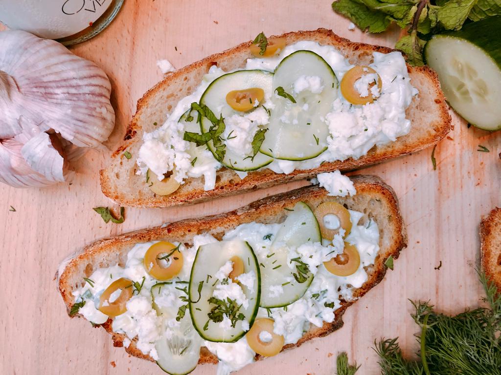 recette du tzatiki grec sur toast