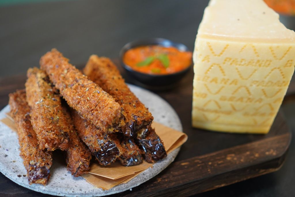 Beignets d’aubergine au Grana Padano