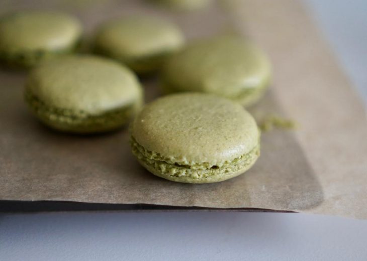 macarons au thé matcha