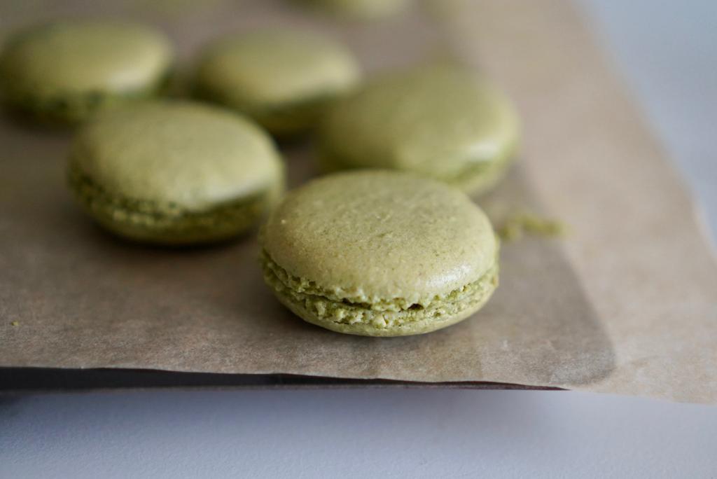 macarons au thé matcha