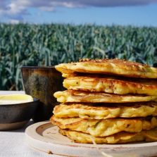 pancakes poireaux