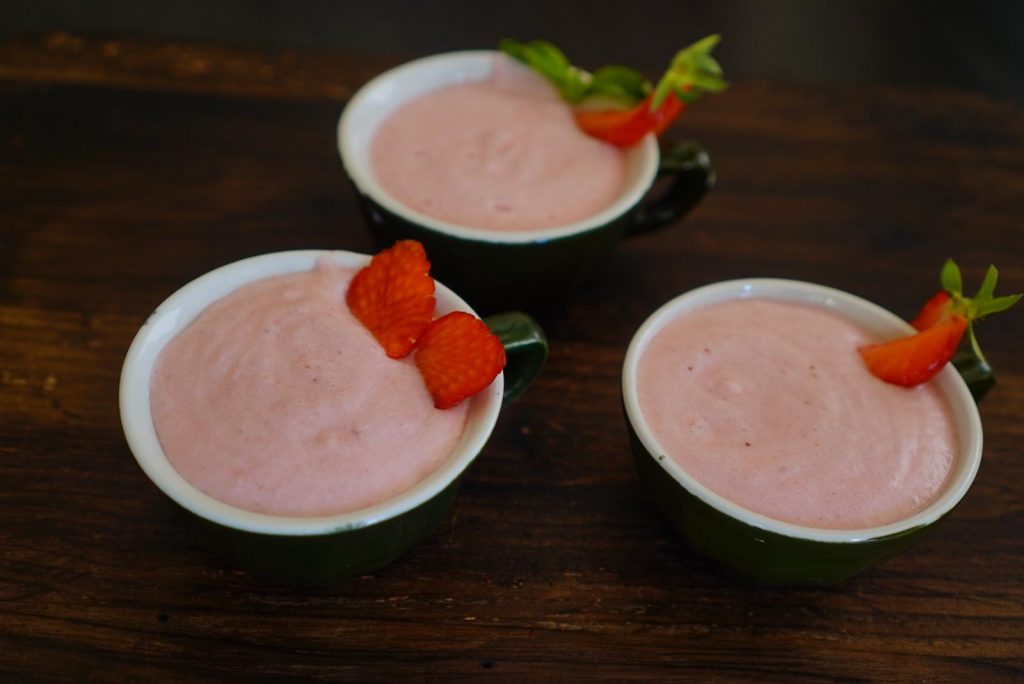 la mousse aux fraises légère