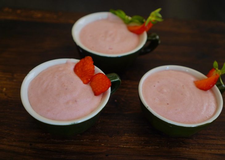 la mousse aux fraises légère
