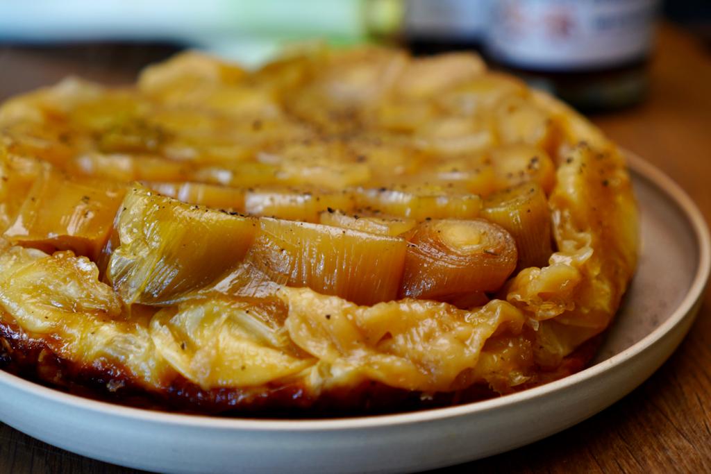 La recette de la tarte tatin aux poireaux