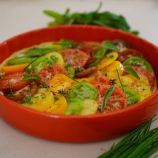 Tarte tomates et chèvre frais