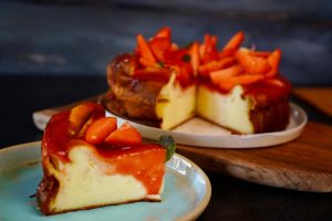 gâteau fromage blanc aux fraises