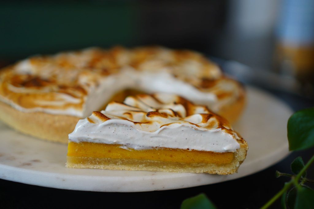 Tarte au potimarron meringuée