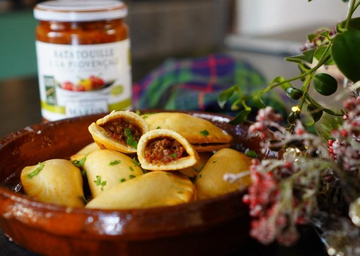 Empanadas boeuf, pain d'épice et ratatouille