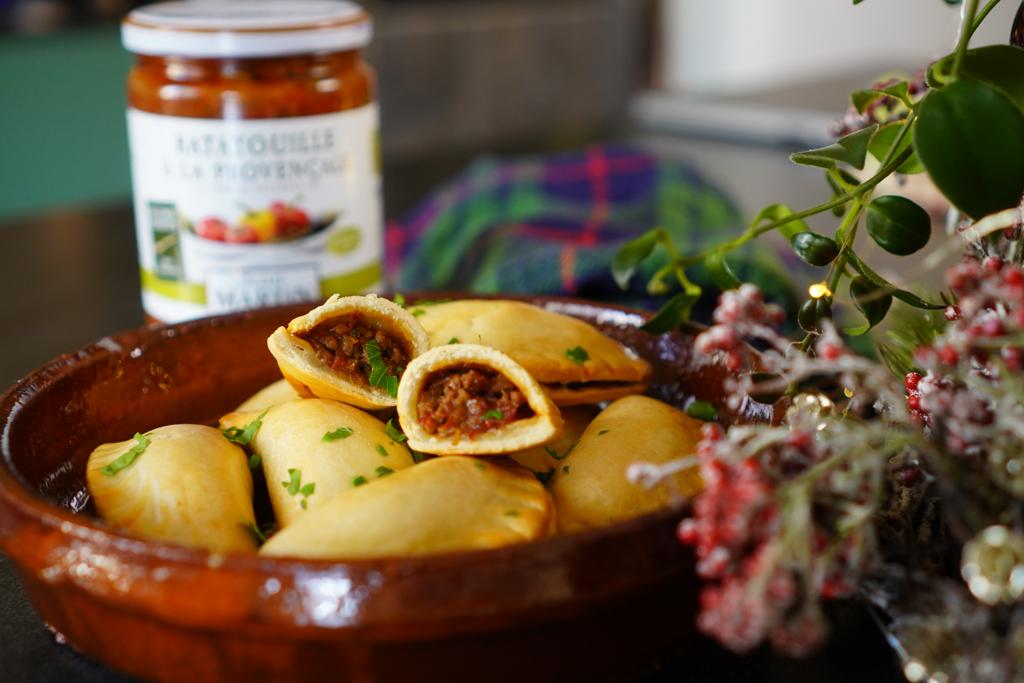 Empanadas boeuf, pain d'épice et ratatouille