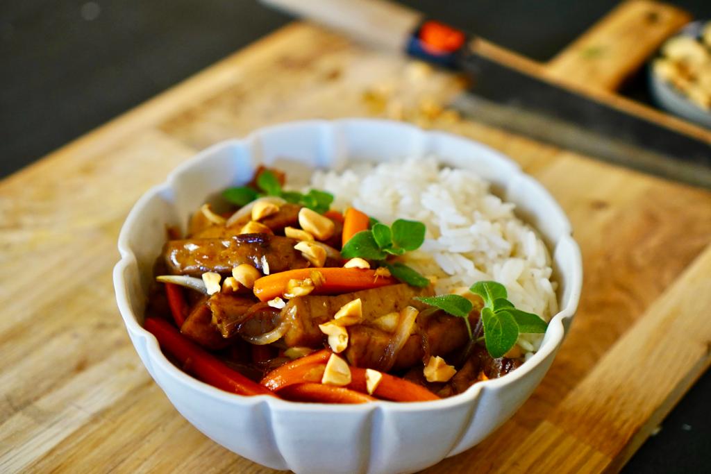 porc au caramel sans porc, version veggie