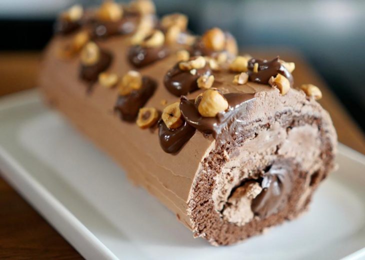 bûche de noël Nutella facile