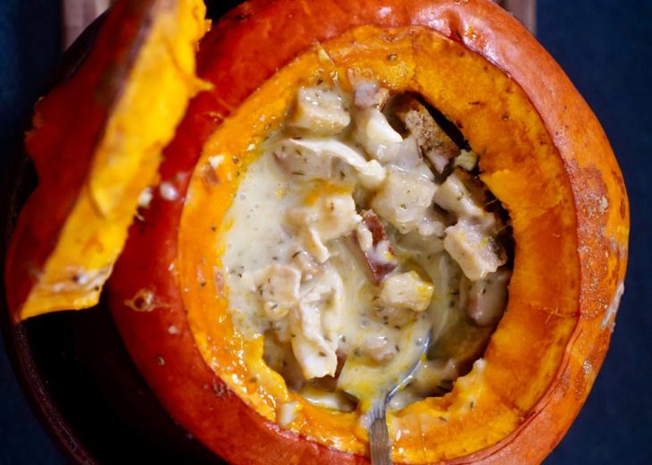 Potimarron farci au camembert