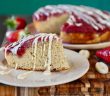 Gâteau renversé aux fraises et chocolat blanc