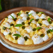 Tarte au citron gelée de basilic