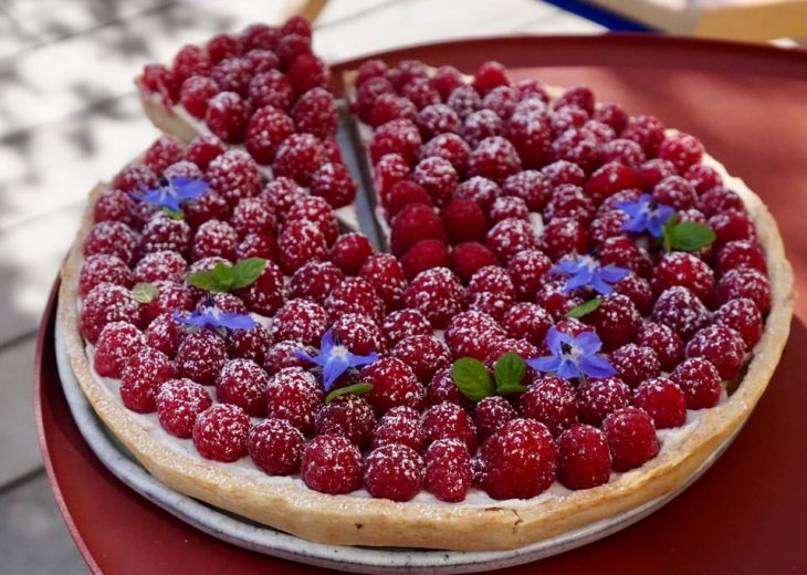 Tarte framboise mascarpone creme de marrons