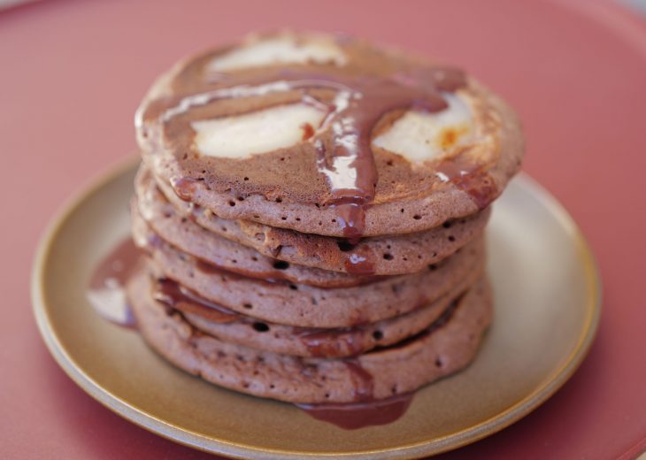 La recette des Pancakes chocolat poire