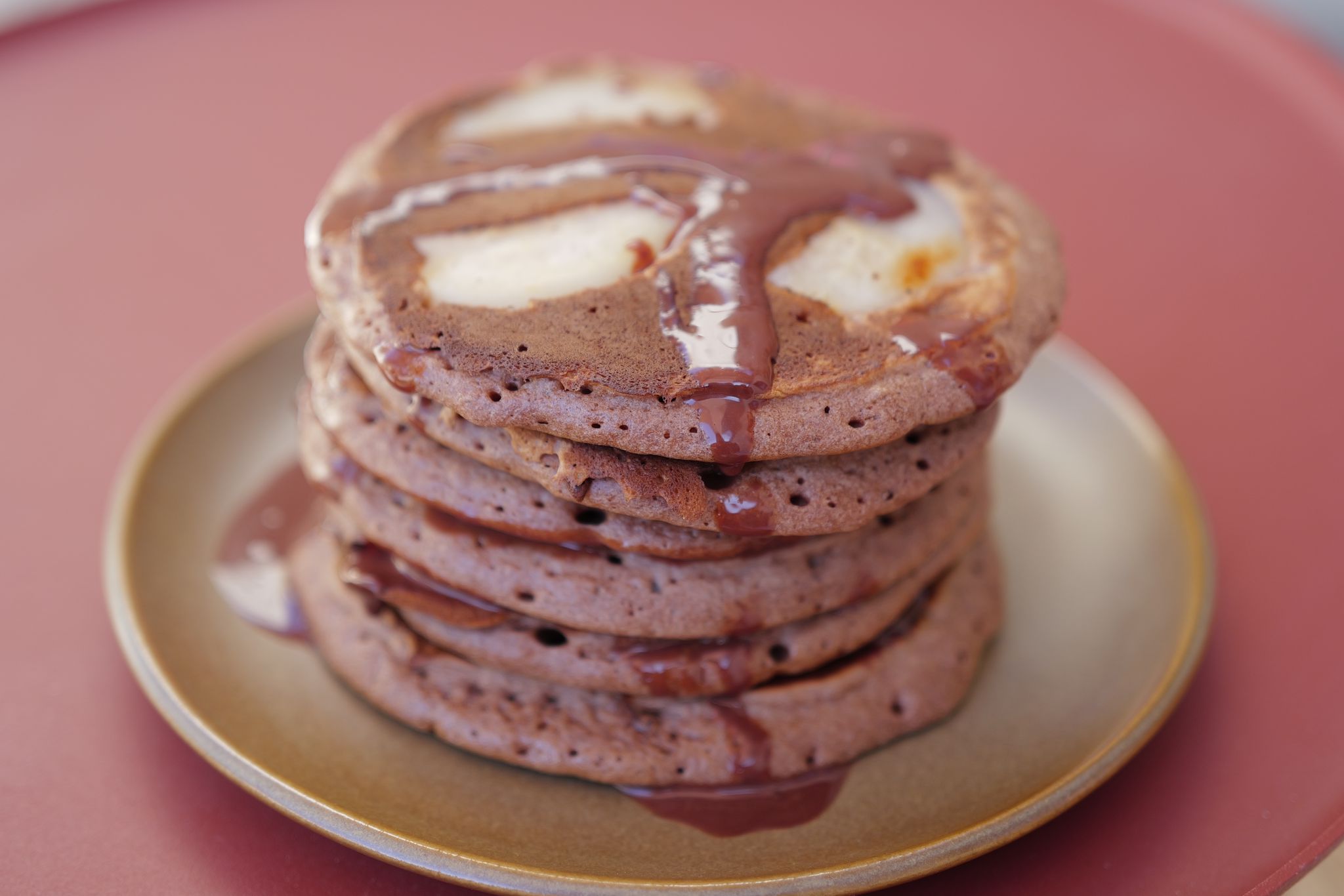 La recette des Pancakes chocolat poire