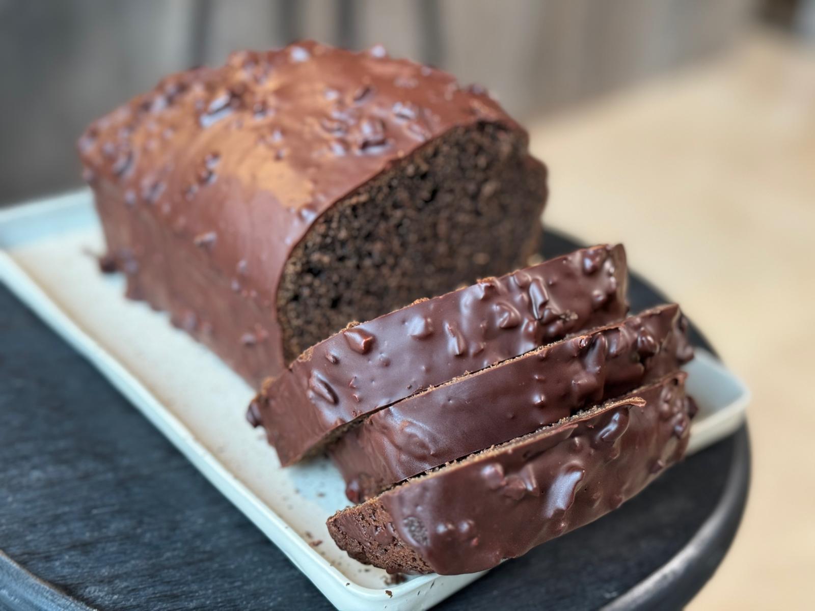 La recette du cake chocolat sésame noir