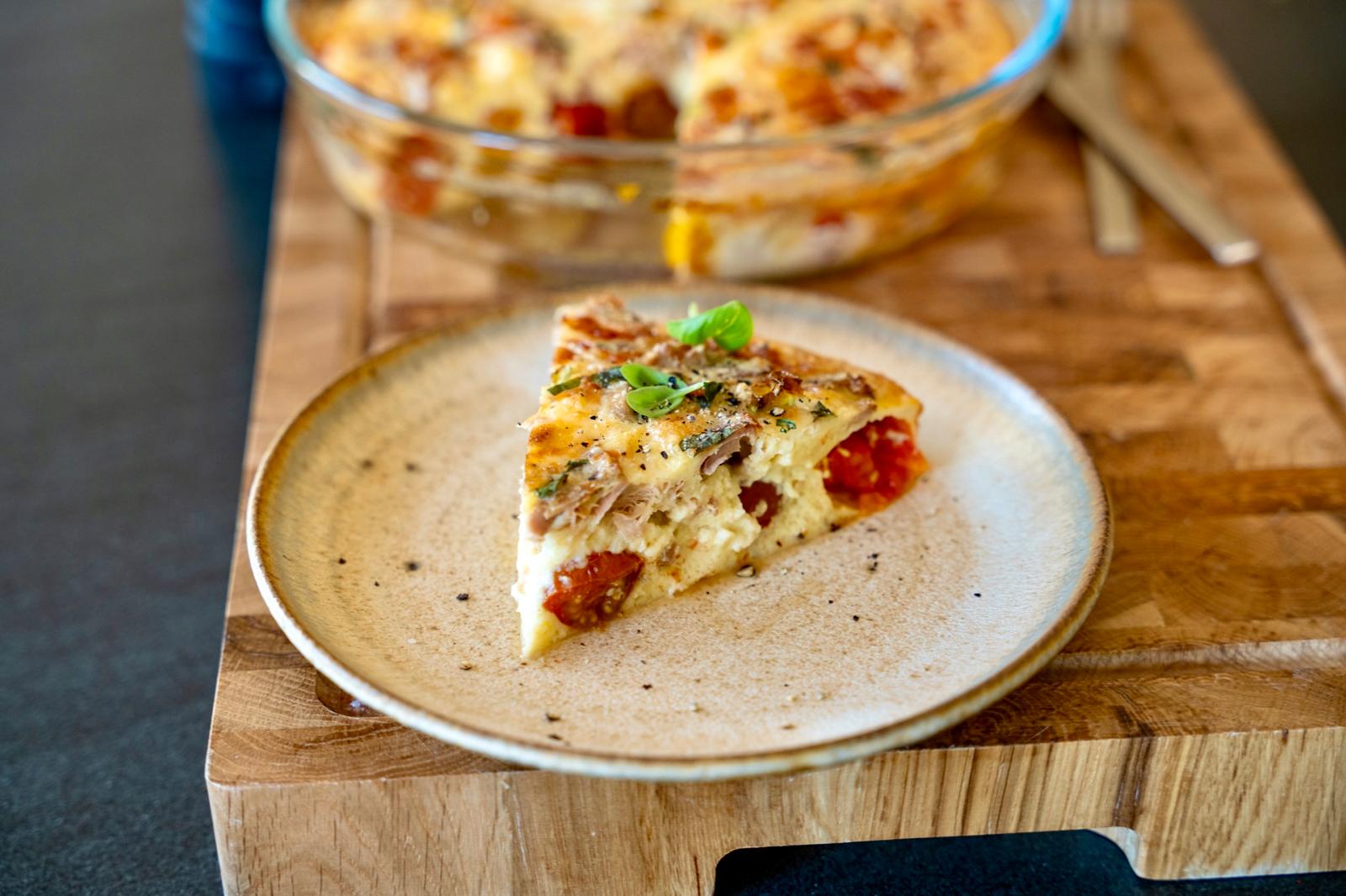 La recette du clafoutis aux tomates cerises et mozzarella