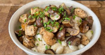 Pate creme oignon poulet champignons