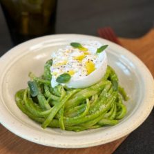 Linguine sauce verte crémeuse